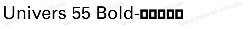 Univers 55 Bold字体转换